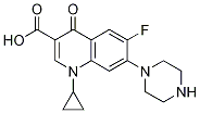 3-Quinolinecarboxylic acid, 1-cyclopropyl-6-fluoro-1,4-dihydro-4-oxo-7-(1-piperazinyl)- 구조식 이미지