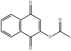 Acetic acid 1,4-dioxo-1,4-dihydronaphthalene-2-yl ester Structure