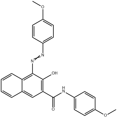 3-hydroxy-N-(4-methoxyphenyl)-4-[(4-methoxyphenyl)azo]naphthalene-2-carboxamide 구조식 이미지