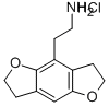 1-(2,3,6,7-Tetrahydrobenzodifuran-4-yl)-2-aminoethane hydrochloride Structure