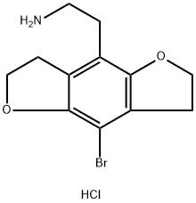 1-(8-Bromo-2,3,6,7-tetrahydrobenzodifuran-4-yl)-2-aminoethane hydrochloride Structure
