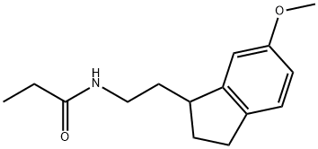 rac-N-[2-(2,3-Dihydro-6-methoxy-1H-inden-1-yl)ethyl]propanamide Structure