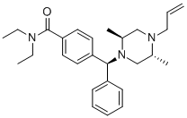 4-[(S)-[(2S,5R)-2,5-DIMETHYL-4-(2-PROPENYL)-1-PIPERAZINYL]PHENYLMETHYL]-N,N-DIETHYLBENZAMIDE Structure