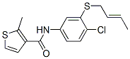 N-[3-[(E)-but-2-enyl]sulfanyl-4-chloro-phenyl]-2-methyl-thiophene-3-ca rboxamide Structure