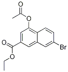 2-Naphthalenecarboxylic acid, 4-(acetyloxy)-7-broMo-, ethyl ester 구조식 이미지