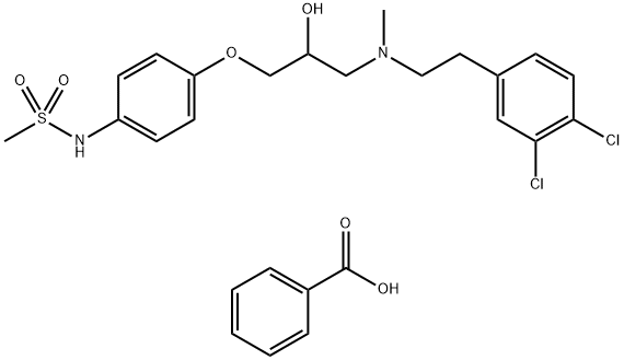 1-(4-METHANESULFONAMIDOPHENOXY)-3-(N-METHYL-3,4-DICHLOROPHENYLETHYLAMINO)-2-PROPANOL HYDROCHLORIDE Structure