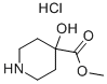 4-HYDROXY-PIPERIDINE-4-CARBOXYLIC ACID METHYL ESTER HYDROCHLORIDE Structure