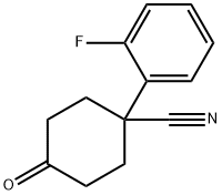 4-CYANO-4-(2-FLUOROPHENYL)CYCLOHEXANONE Structure
