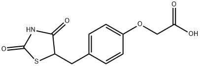 Acetic acid, 2-[4-[(2,4-dioxo-5-thiazolidinyl)methyl]phenoxy]- Structure
