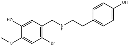4-broMo-5-((4-hydroxyphenethylaMino)Methyl)-2-Methoxyphenol Structure