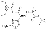 4-THIAZOLEACETIC ACID, 2-AMINO-ALPHA-[[2-(1,1-DIMETHYLETHOXY)-1,1-DIMETHYL-2-OXOETHOXY]IMINO]-, ANHYDRIDE WITH DIETHYL HYDROGEN PHOSPHATE, (Z)- Structure