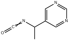 Pyrimidine, 5-(1-isocyanatoethyl)- (9CI) Structure