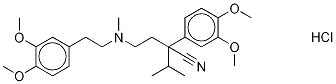 VERAPAMIL RELATED COMPOUND B (50 MG) (AL-PHA-[2-[[2-(3,4-DIMETHOXYPHENYL)-ETHYL]METHYLA-MINO]ETHYL]-3,4-DIMETHOXY-ALPHA-(1-METHY-LETHYL)-BENZENEACETONITRILE MONOHYDROCHLORIDE) 구조식 이미지