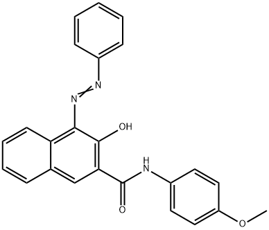 N-(p-anisyl)-3-hydroxy-4-(phenylazo)naphthalene-2-carboxamide Structure