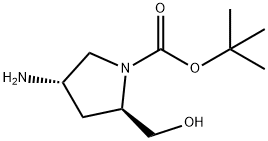 (2R,4S)-1-BOC-2-HYDROXYMETHYL-4-AMINO PYRROLIDINE-HCL Structure