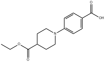 4-[4-(에톡시카르보닐)피페리딘-1-일]벤조산 구조식 이미지