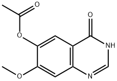 3,4-디히드로-7-메톡시-4-옥소퀴나졸린-6-일아세테이트 구조식 이미지