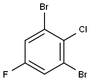 1-클로로-2,6-디브로모-4-플루오로벤젠 구조식 이미지