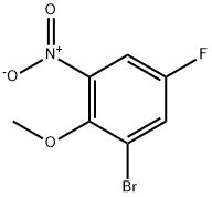 1-BROMO-5-FLUORO-2-METHOXY-3-NITROBENZENE Structure