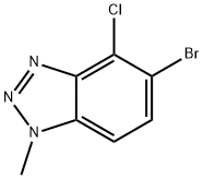 5-Bromo-4-chloro-1-methyl-1H-benzo[d][1,2,3]triazole 구조식 이미지