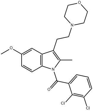 1-(2,3-DICHLOROBENZOYL)-5-METHOXY-2-METHYL-3-[2-(4-MORPHOLINYL)ETHYL]-1H-INDOLE 구조식 이미지