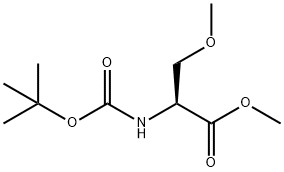 2-Boc-Amino-3-methoxy-propionic acid methyl ester 구조식 이미지