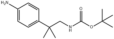 tert-Butyl (2-(4-aminophenyl)-2-methylpropyl)carbamate Structure