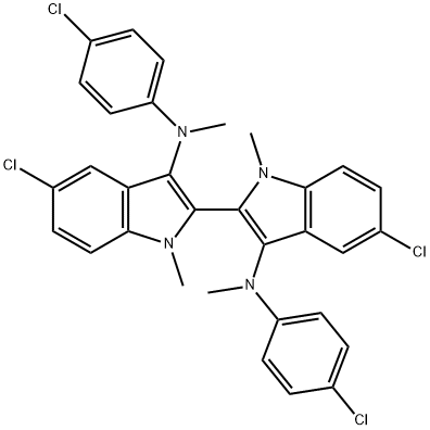 5,5'-DICHLORO-N3,N3'-BIS(4-CHLOROPHENYL)-N3,N3',1,1'-TETRAMETHYL-1H,1'H-2,2'-BIINDOLE-3,3'-DIAMINE Structure