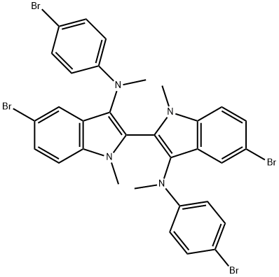 5,5'-DIBROMO-N3,N3'-BIS(4-BROMOPHENYL)-N3,N3',1,1'-TETRAMETHYL-1H,1'H-2,2'-BIINDOLE-3,3'-DIAMINE Structure