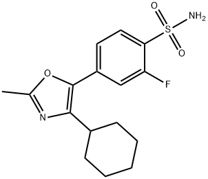 4-(4-cyclohexyl-2-methyl-1,3-oxazol-5-yl)-2-fluoro-benzenesulfonamide Structure
