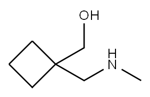 {1-[(methylamino)methyl]cyclobutyl}methanol 구조식 이미지
