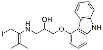 4-(3-((1,1-dimethyl-3-iodopropenyl)amino)-2-hydroxypropoxy)carbazole 구조식 이미지