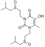 1,3-Bis(2-((2-methylpropyl)sulfinyl)ethyl)-5-hydroxy-6-methyl-2,4(1H,3 H)-pyrimidinedione 구조식 이미지