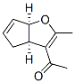 Ethanone, 1-(3a,6a-dihydro-2-methyl-4H-cyclopenta[b]furan-3-yl)-, cis- (9CI) Structure