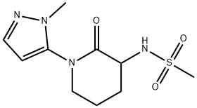 Methanesulfonamide, N-[1-(1-methyl-1H-pyrazol-5-yl)-2-oxo-3-piperidinyl]- Structure