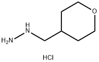 (oxan-4-ylmethyl)hydrazine hydrochloride Structure