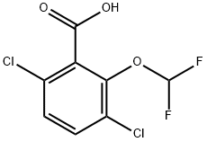 3,6-Dichloro-2-(difluoromethoxy)benzoic acid Structure