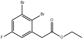 Ethyl 2,3-dibromo-5-fluorophenylacetate Structure