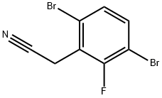 3,6-Dibromo-2-fluorophenylacetonitrile 구조식 이미지