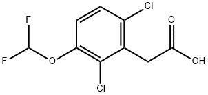 2,6-Dichloro-3-(difluoromethoxy)phenylacetic acid Structure