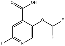 5-Difluoromethoxy-2-fluoroisonicotinic acid 구조식 이미지