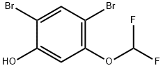 2,4-Dibromo-5-(difluoromethoxy)phenol 구조식 이미지