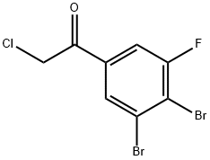 3',4'-Dibromo-5'-fluorophenacyl chloride Structure