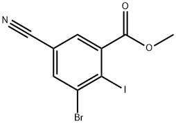 Methyl 3-bromo-5-cyano-2-iodobenzoate Structure