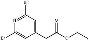 Ethyl 2,6-dibromopyridine-4-acetate Structure