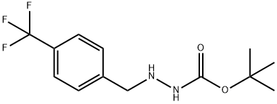 tert-butyl 2-[4-(trifluoromethyl)benzyl]hydrazinecarboxylate 구조식 이미지