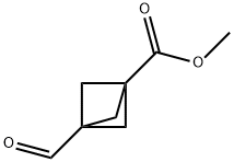 Bicyclo[1.1.1]pentane-1-carboxylic acid, 3-formyl-, methyl ester (9CI) Structure