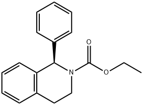 (1R)-3,4-디히드로-1-페닐-2(1H)-이소퀴놀린카르복실산에틸에스테르 구조식 이미지