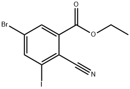 Ethyl 5-bromo-2-cyano-3-iodobenzoate Structure