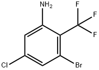 3-Bromo-5-chloro-2-(trifluoromethyl)aniline Structure